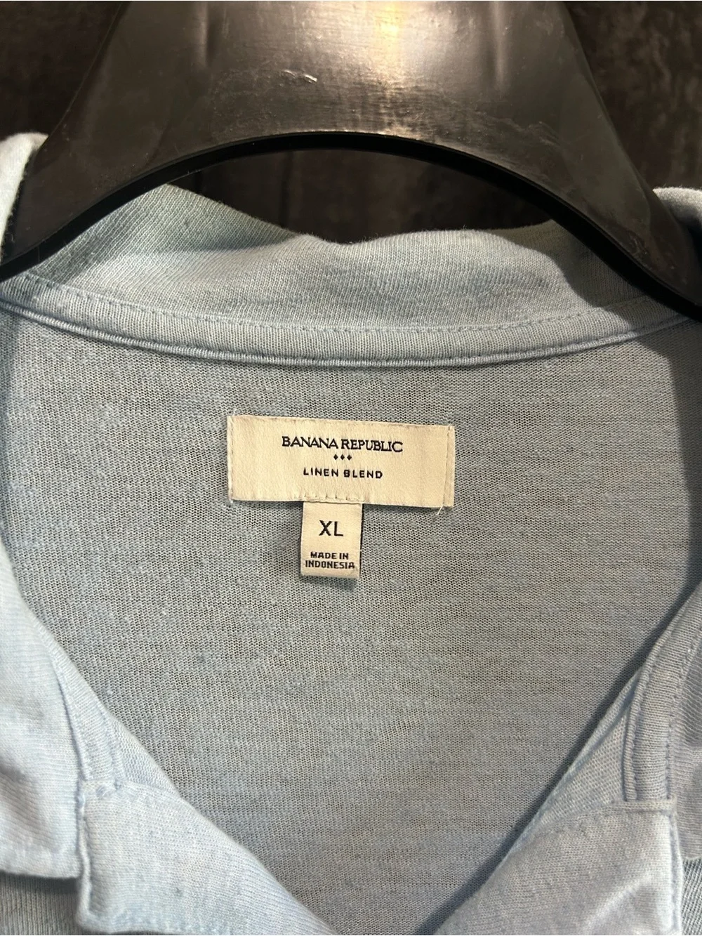 Banana Republic Men's Pale Blue Polo